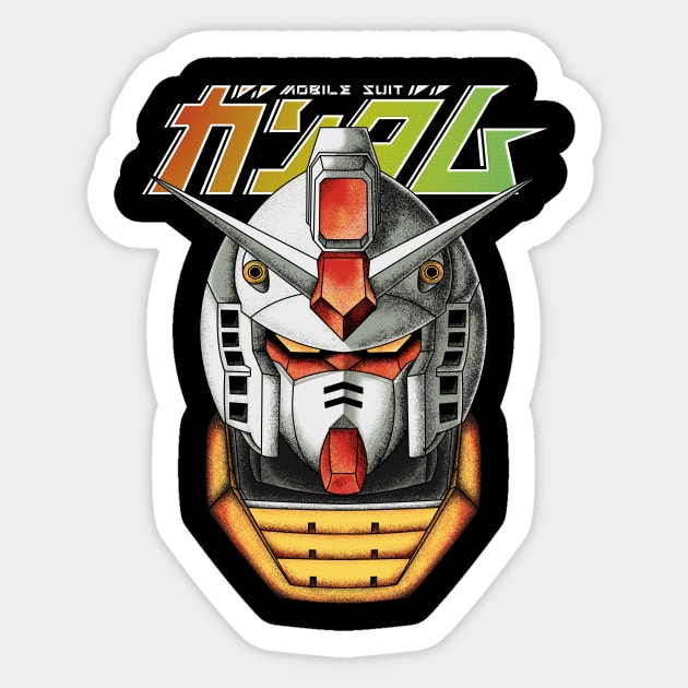 gundam rx 78 Sticker by opoyostudio